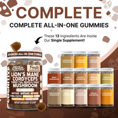 Berry-flavored Lions Mane gummy close-up