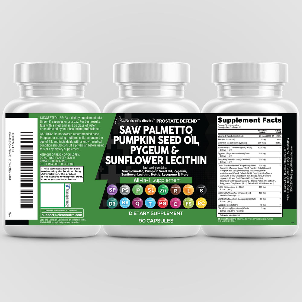 Clean Nutra Prostate Defend packaging and branding