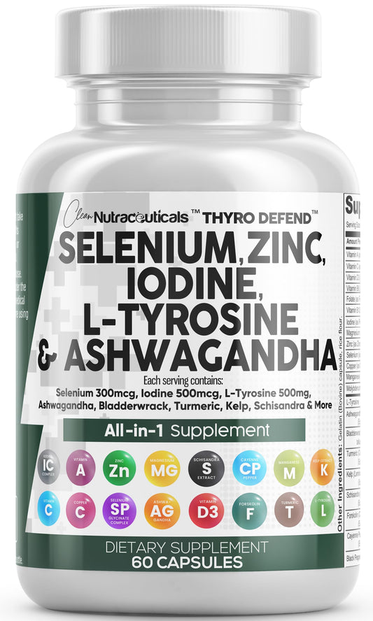 Clean Nutra thyroid supplement bottle on white background