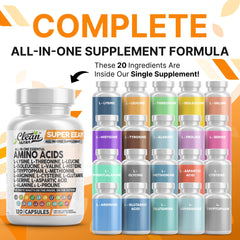 Close-up of amino acids capsules