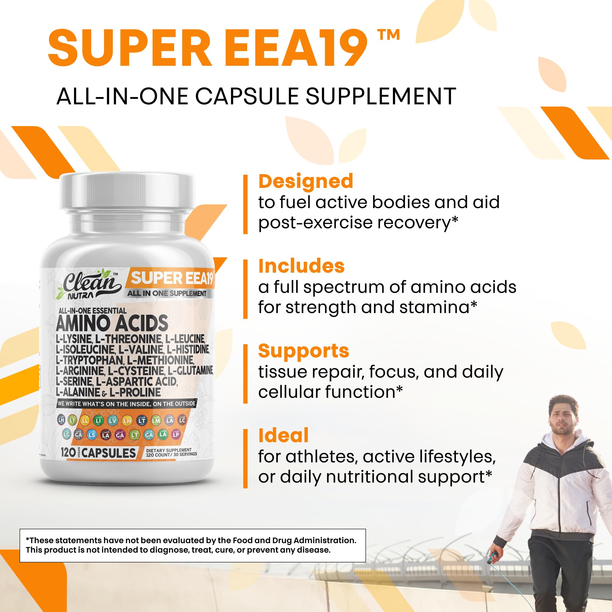 Supplement bottle highlighting gluten-free and vegetarian notes