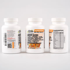 Amino acids bottle and capsules for daily wellness