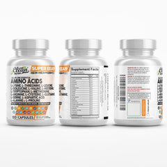 Endurance and recovery themed display of amino acids supplement