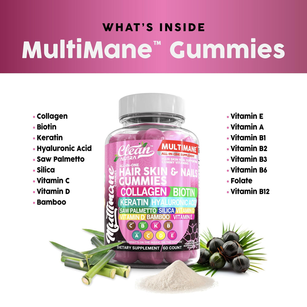 Biotin 5000 mcg gummy bottle close-up