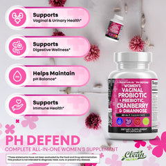 Clean Nutraceuticals cranberry extract capsules indicate urinary support potential.