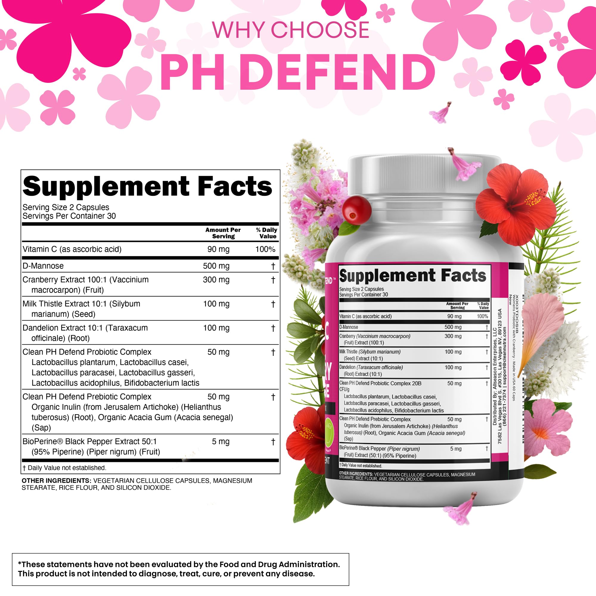 Clean Nutraceuticals label highlights 20 billion CFU, prebiotics, cranberry extract