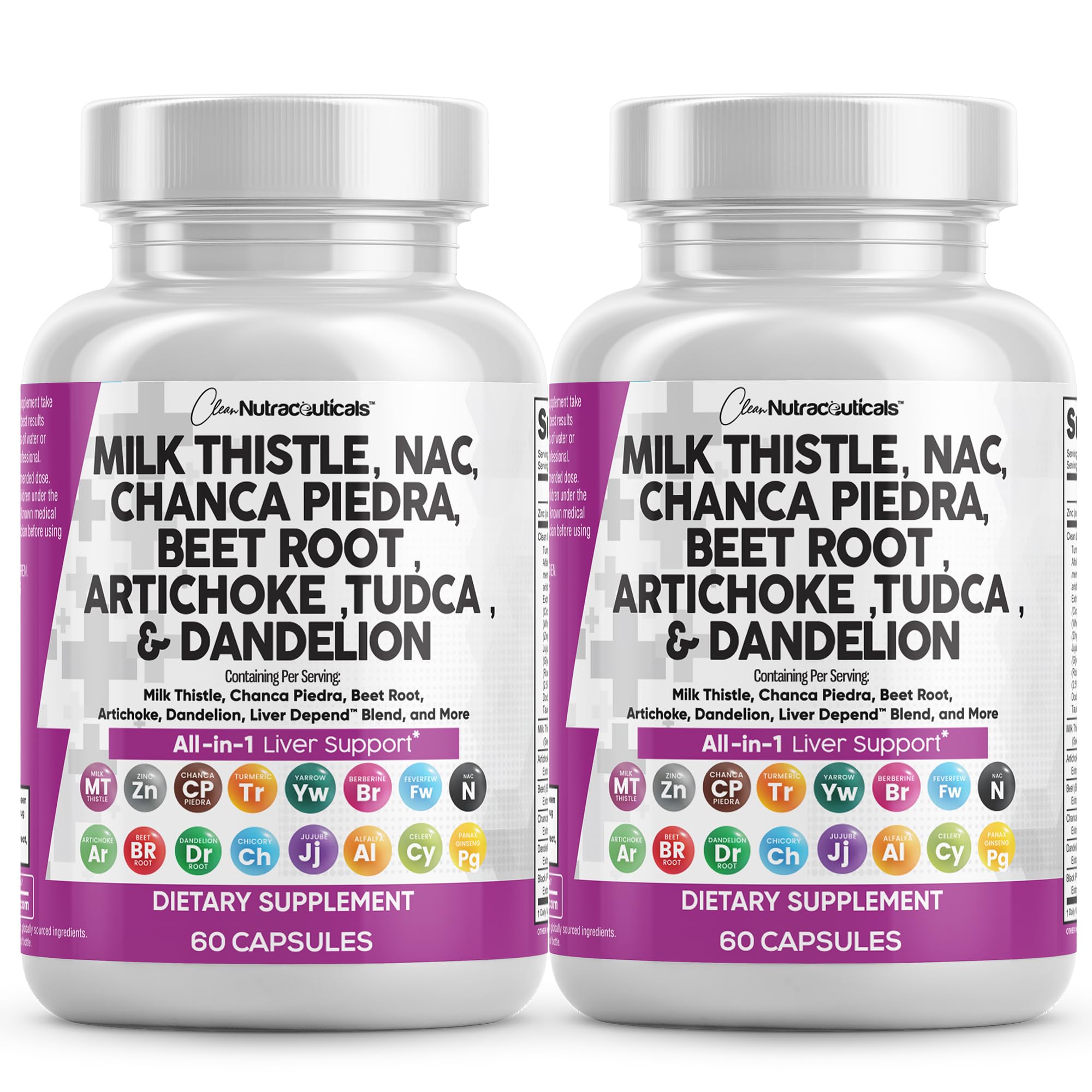 Front view of Clean Nutraceuticals Liver Defend 2-Pack packaging