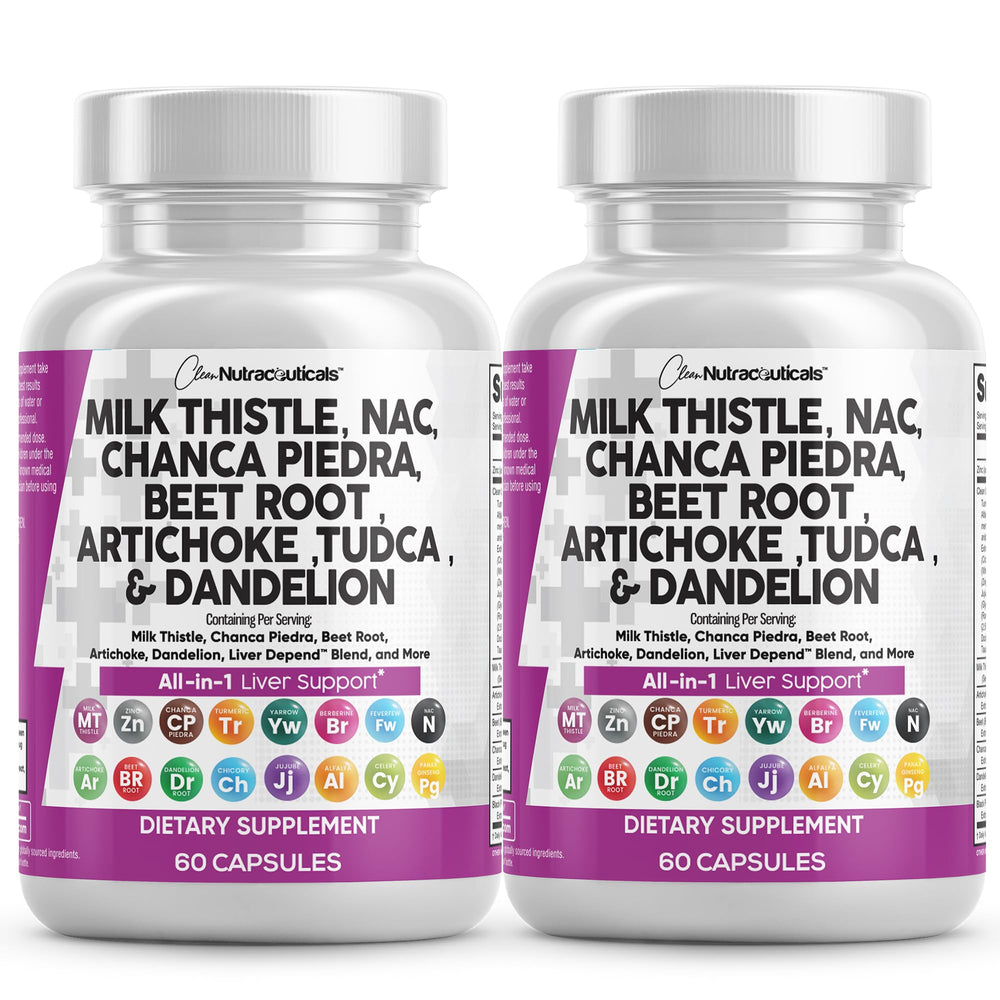 Front view of Clean Nutraceuticals Liver Defend 2-Pack packaging