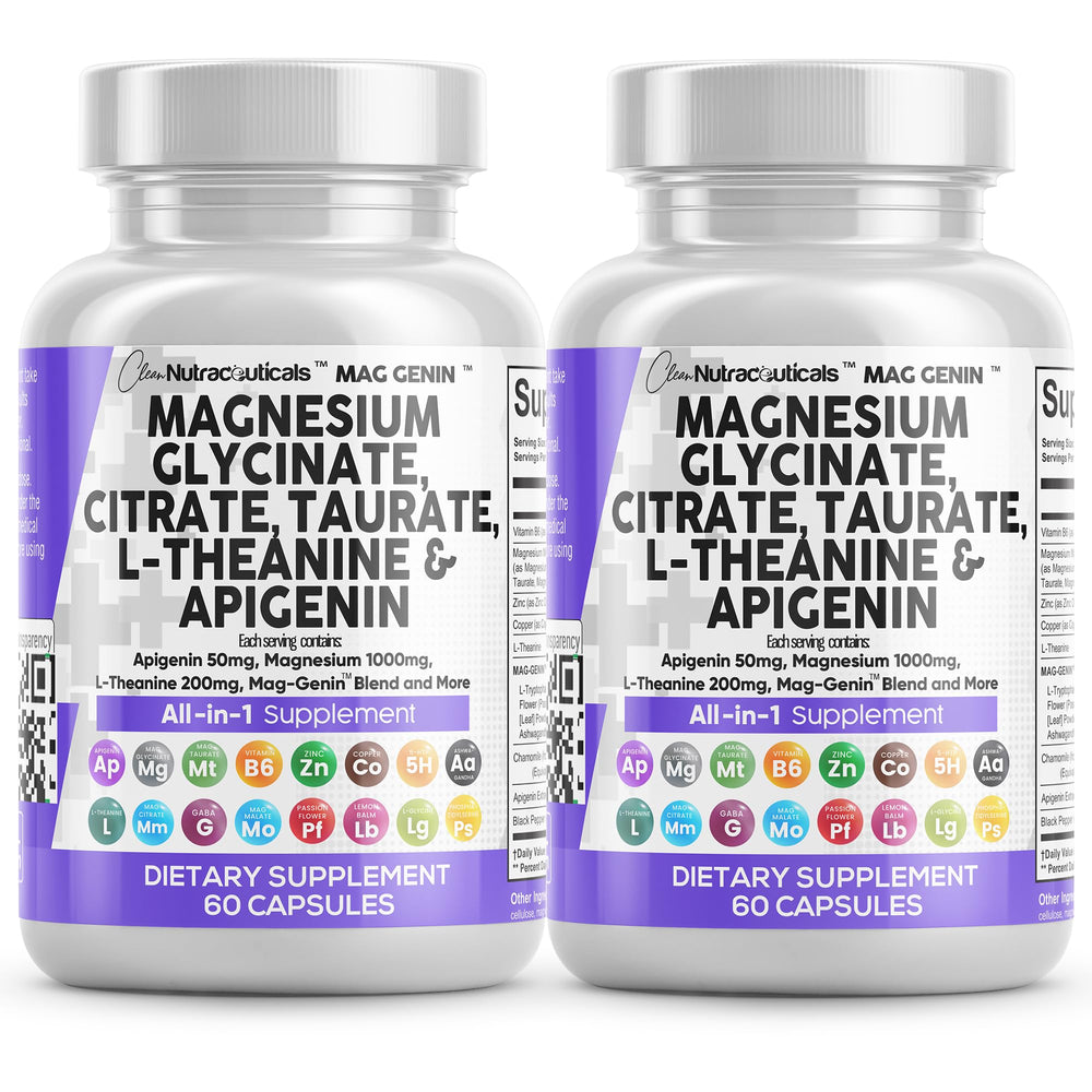 Clean Nutraceuticals Mag Genin bottle front shows a complete magnesium complex for daily use.