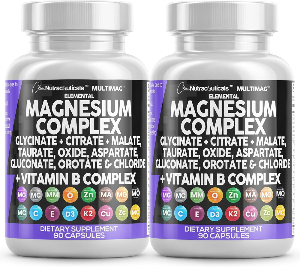 Front label of Clean Nutraceuticals MultiMag Magnesium Complex bottle