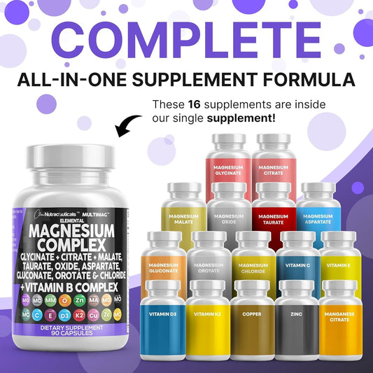 Angle shot showing Clean Nutraceuticals MultiMag packaging