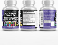 Label showing magnesium aspartate, gluconate, orotate and chloride forms