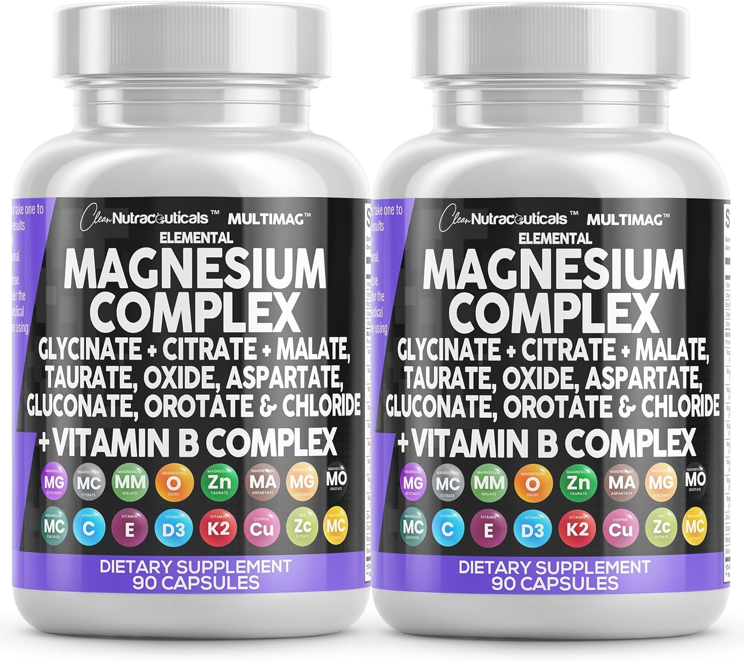 Clean Nutraceuticals MultiMag bottle front shows the comprehensive magnesium blend for daily use.