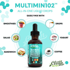 Wellness concept for skin, hair, and immunity with Sea Moss Drops