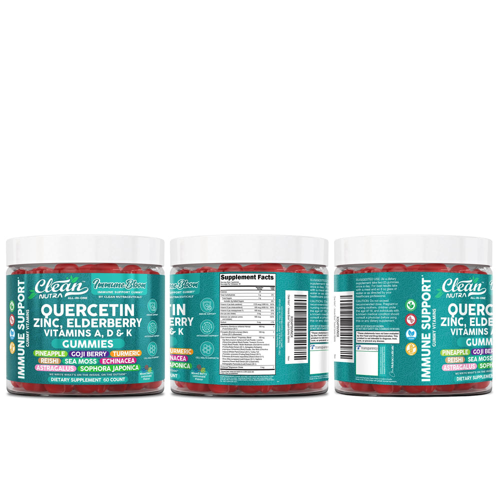 Front label and seal of the immunity support gummies