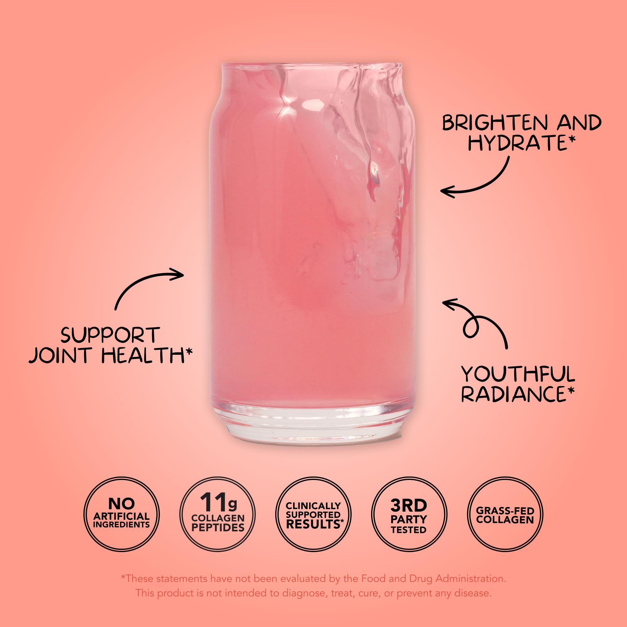 Close-up of Collagen Powder Beauty Blend packaging and flavor scoop