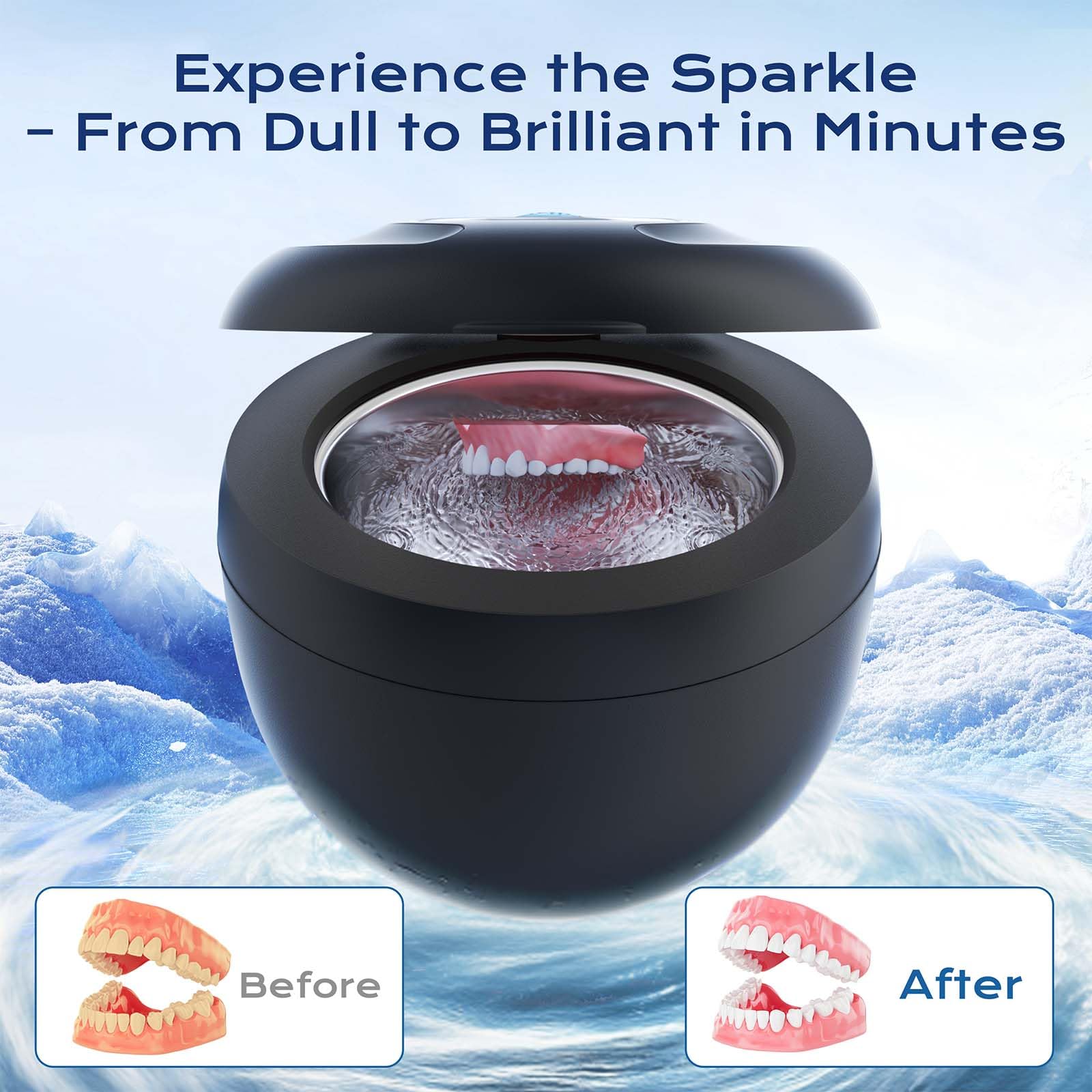 Cleaning jewelry and dental tools with the ultrasonic cleaner
