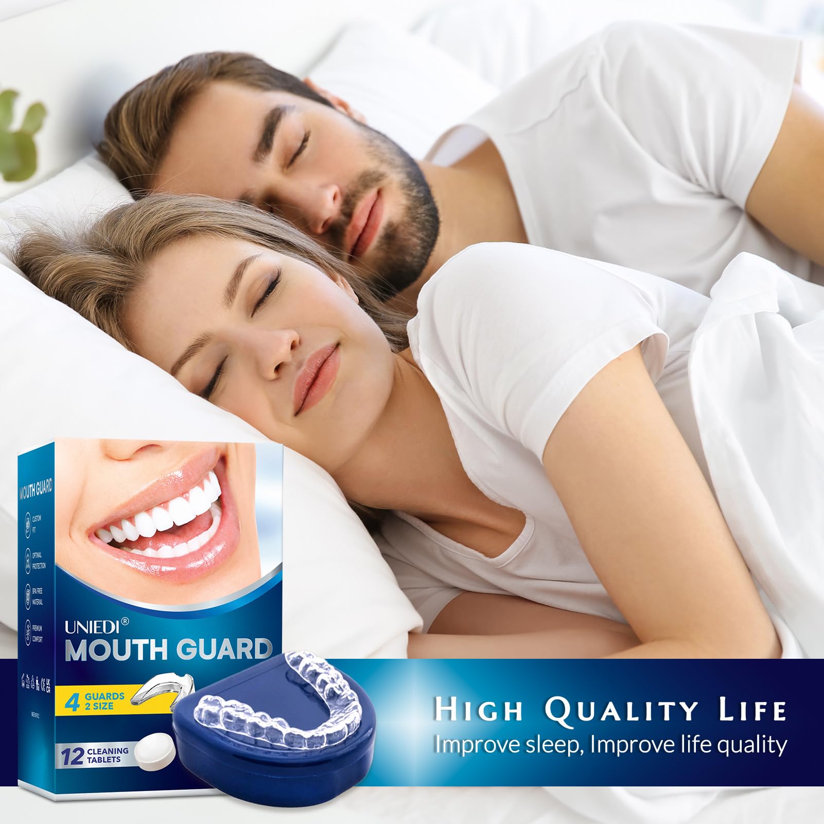 12 cleaning tablets included with night guard set