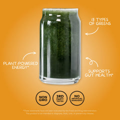 Clean Simple Eats Super Greens spoonful ready to blend into smoothies
