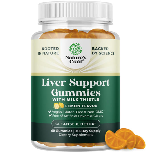 Liver detox gummies hero image with artichoke and turmeric