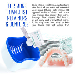 Denture cleaning tablets safe for clear aligners and dental appliances