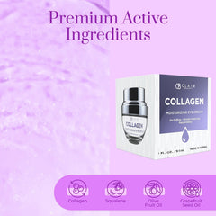 Gently applying Clear Beauty Collagen Eye Cream under-eye area for refreshed look