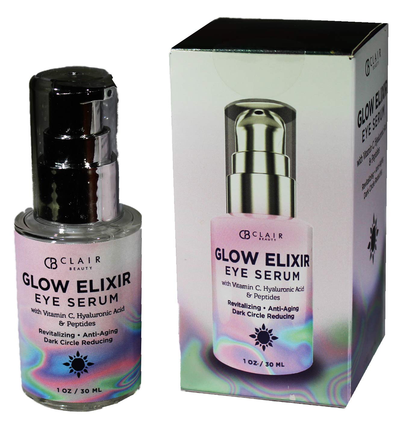 Clear Beauty routine scene with product on skin suggesting brighter, firmer under-eye look.