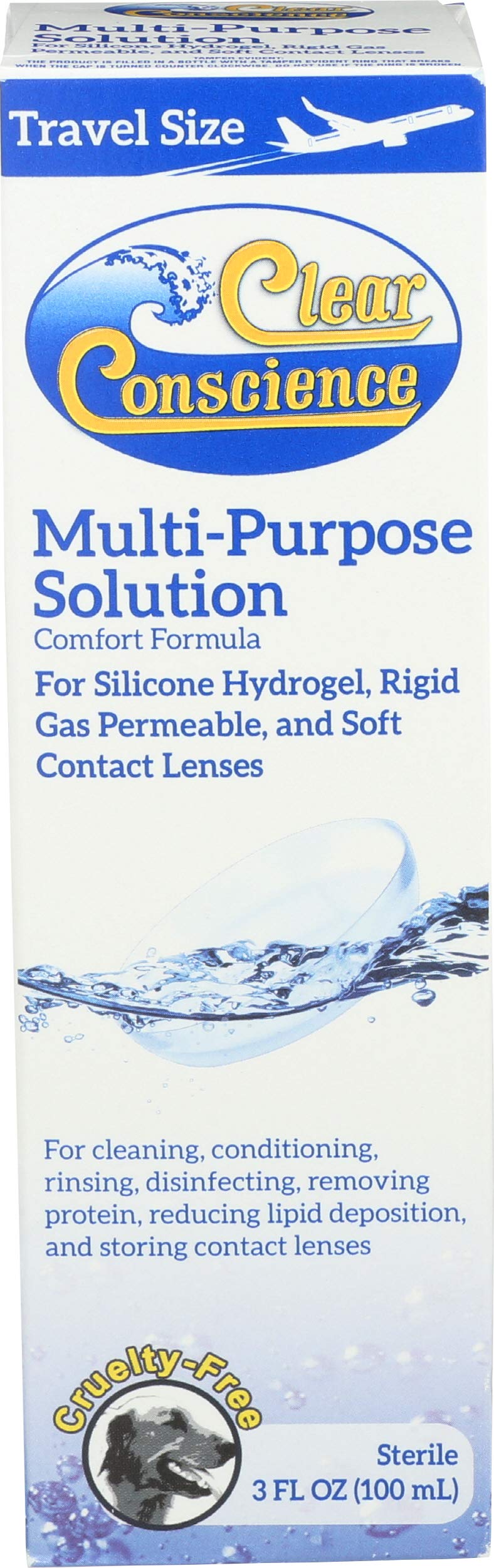 Clear Conscience multi-purpose contact lens solution bottle (3 fl oz)