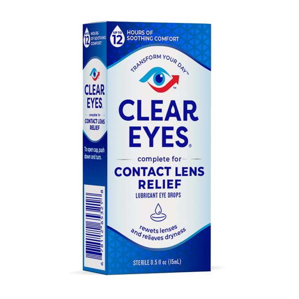 Diagram showing lubrication and debris removal from contact lenses