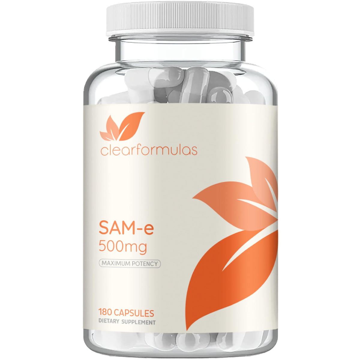 Clear Formulas SAM-e 500mg bottle front view