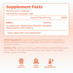 Product box and bottle display for SAM-e 500mg