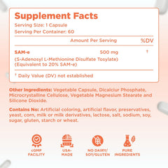 Label highlights vegan, non-GMO, and preservative-free
