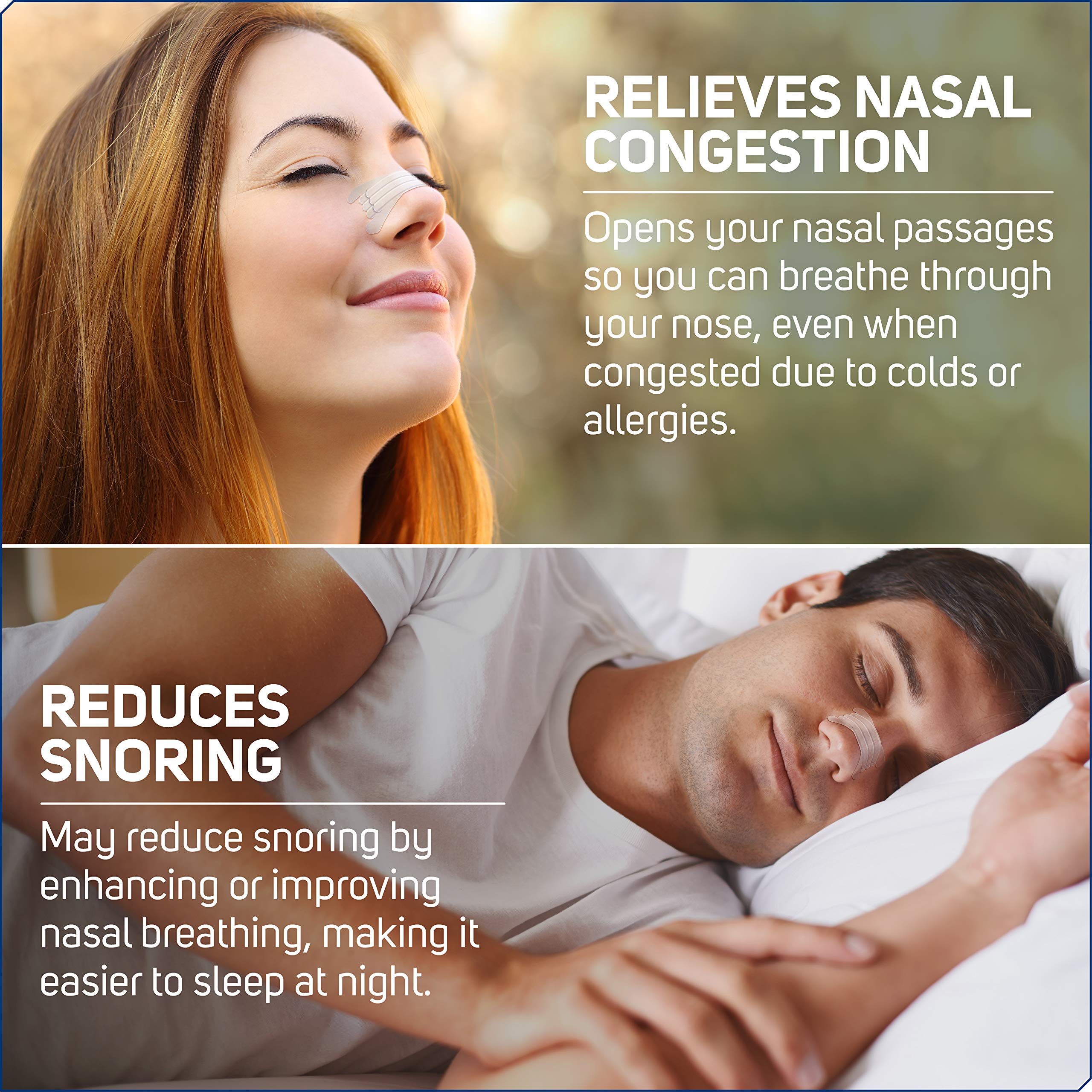 Clear Passage nasal strip used during exercise to support comfortable nasal airflow