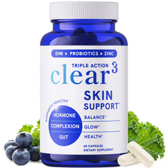 Clear Skin Supplement 60-count bottle – front