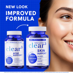 Close-up of Clear Skin Supplement bottle label