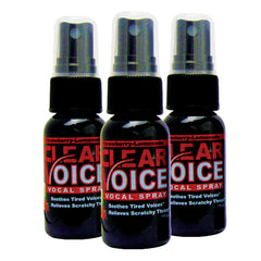 Clear Voice Throat Spray bottle in Strawberry Lemonade flavor from USA Made 3 pack