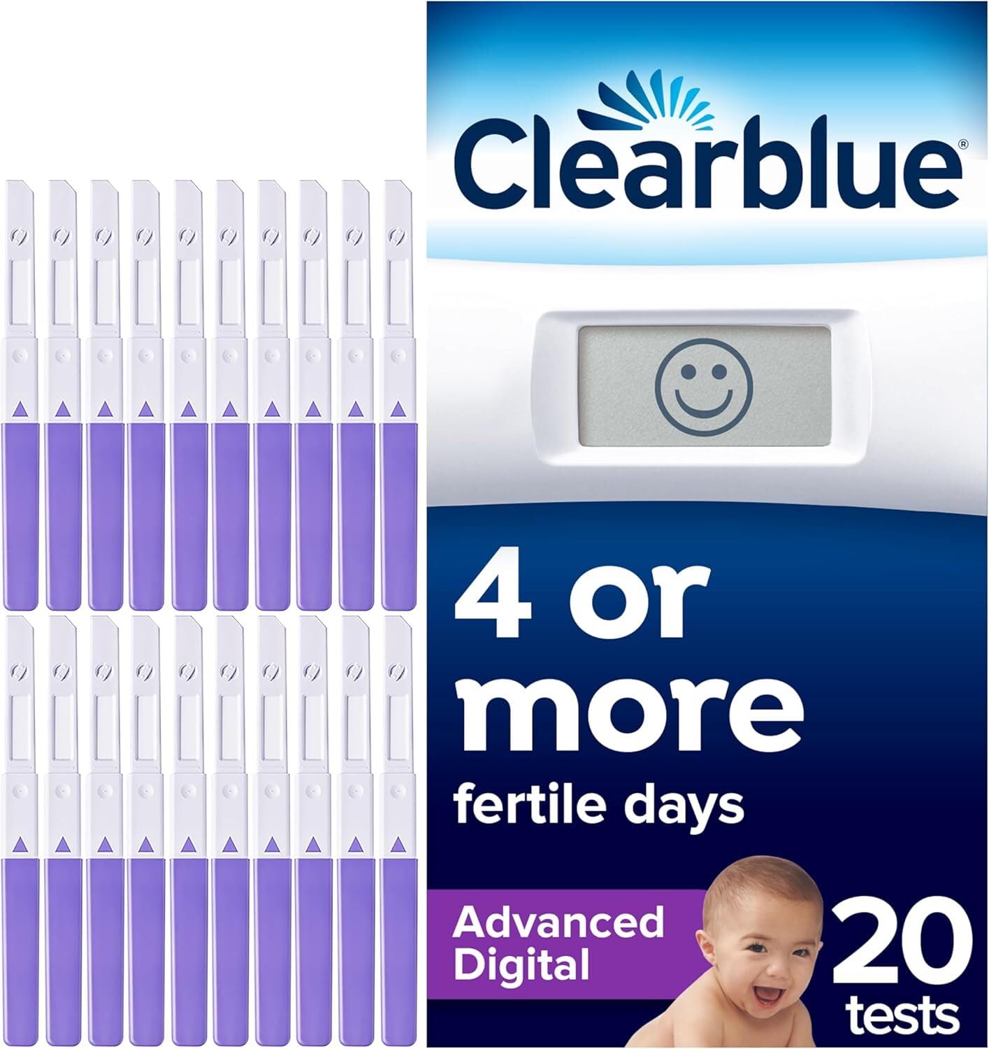 Clearblue Advanced Digital Ovulation Test pack of 20 sticks product image 1
