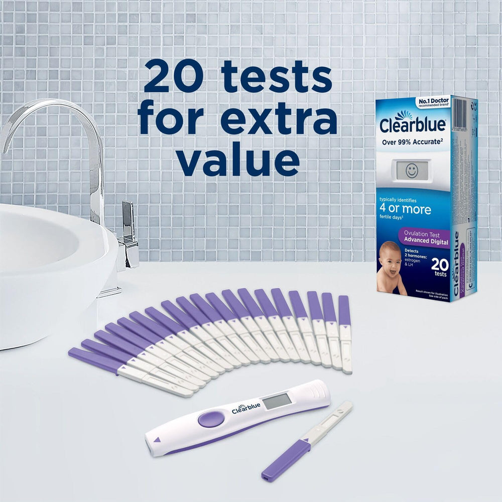 Clearblue Advanced Digital Ovulation Test pack of 20 sticks product image 8