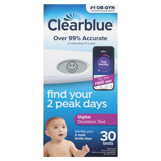 Close-up of Clearblue ovulation test sticks