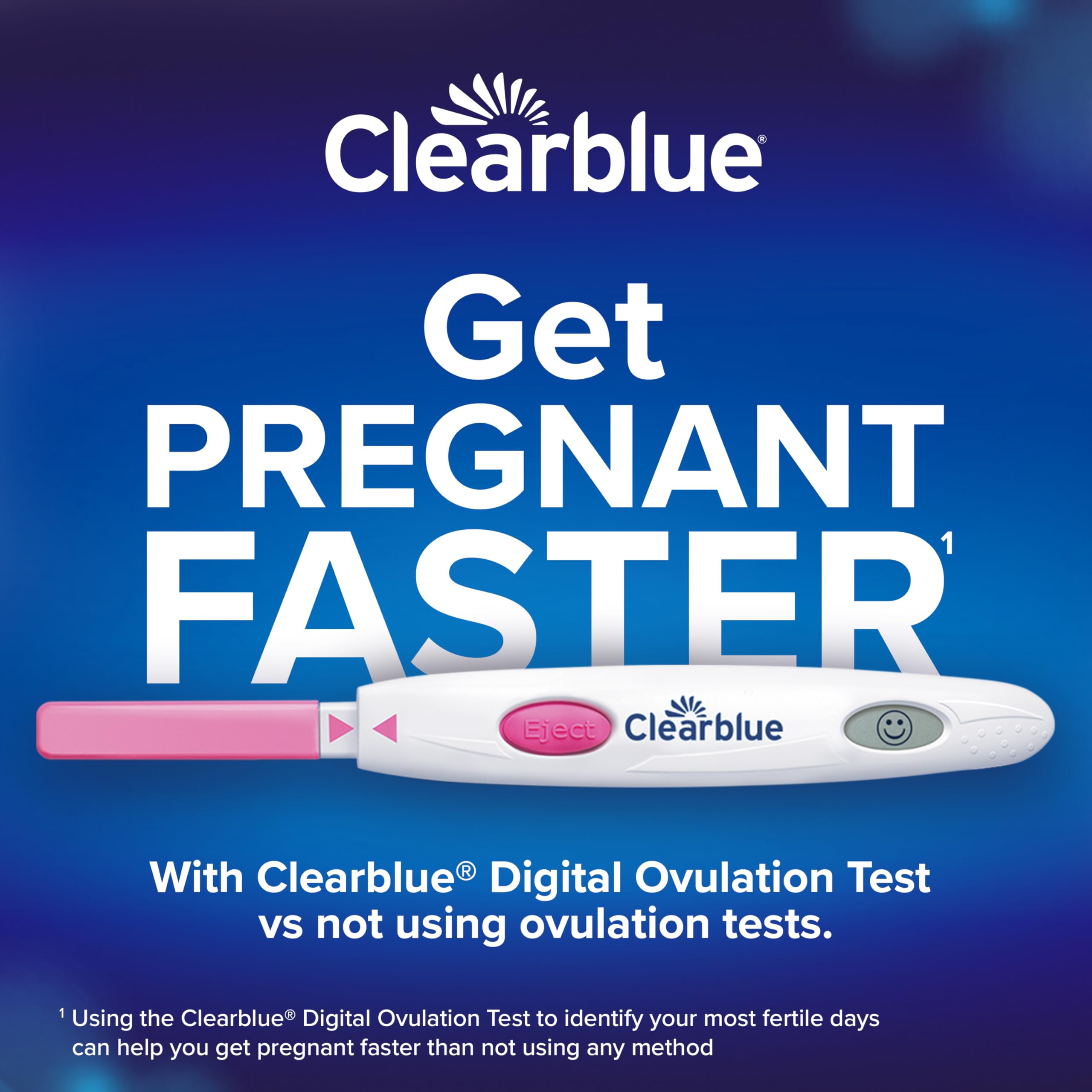 Digital reader displaying a smiley face indicating peak fertility