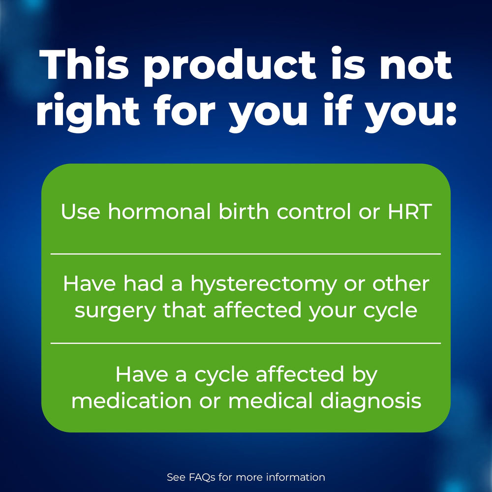Clearblue me diagram explaining FSH tests and menopause stages