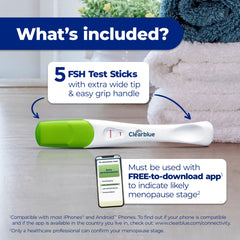 Clearblue menopause stage indicator test sticks close-up for trend awareness