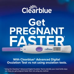 Absorbent tip on an ovulation test being dipped into urine