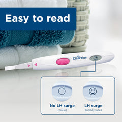 Close-up of Clearblue ovulation test sticks
