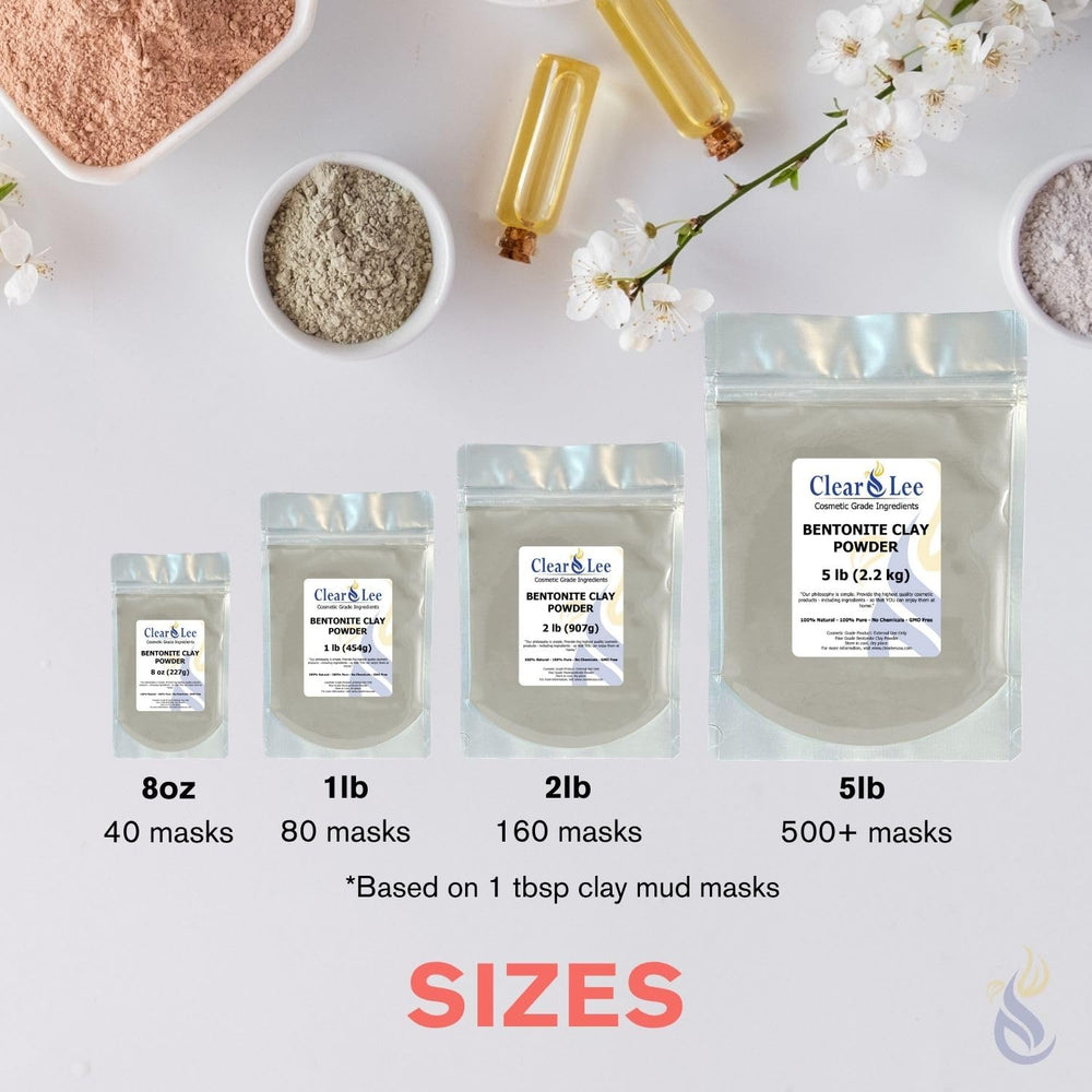 ClearLee bentonite clay powder helps balance skin oils for shine control.