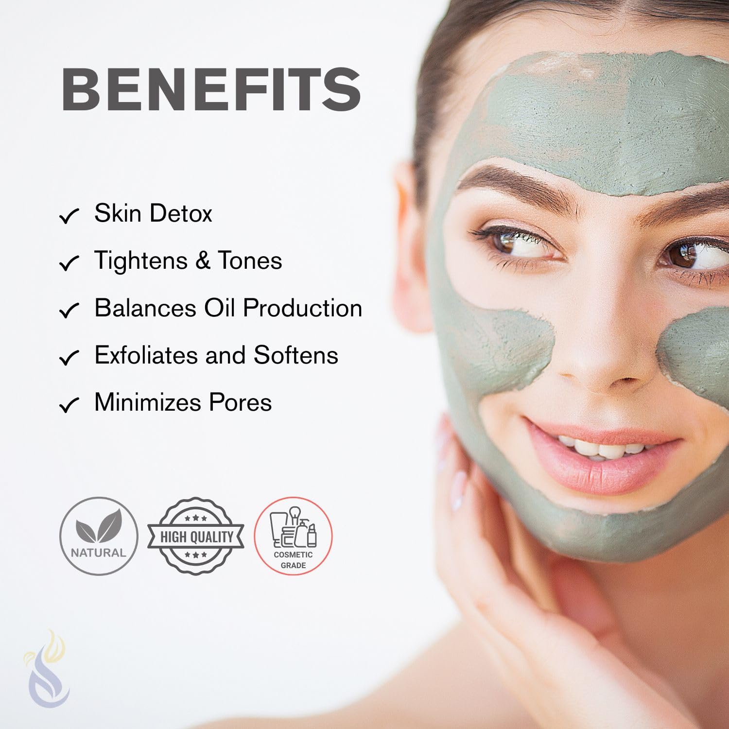 ClearLee bentonite clay powder ultra-fine texture ideal for smooth mask blends.