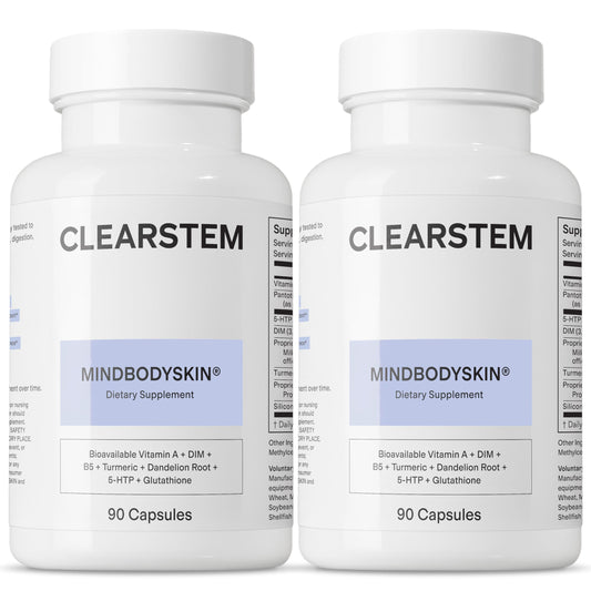 CLEARSTEM MINDBODYSKIN bottle and label
