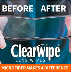 Sunglasses cleaned with ClearWipe wipe
