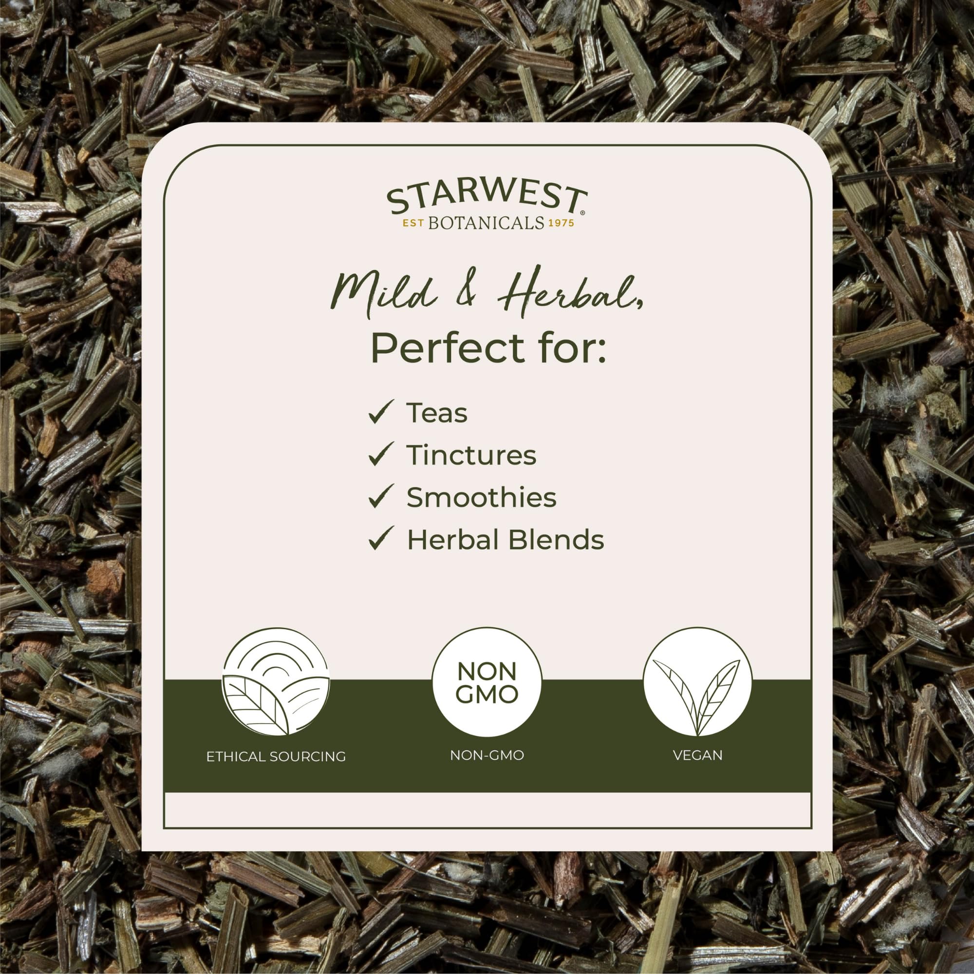 Close-up of dried cleavers herb leaves