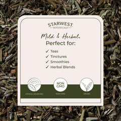 Close-up of dried cleavers herb leaves